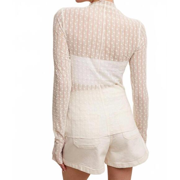 NEW LISTICLE lace layering top in ecru - Picture 4 of 4